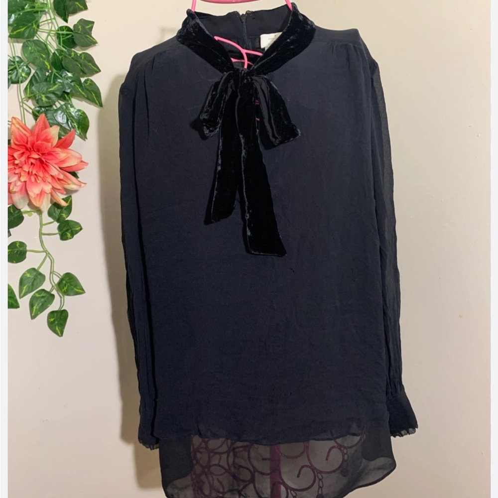 Kate spade black chiffon blouse